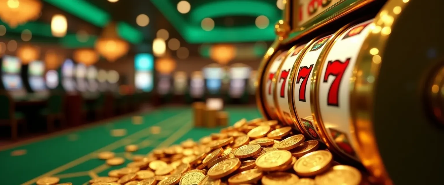 Ambiente casino con vincita e tavoli da gioco Winnita